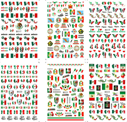 Pegatinas para Uñas Viva México  Li8
