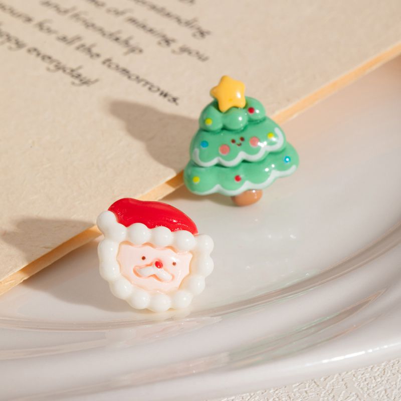 Aretes Santa y Arbol Navidad 3M4