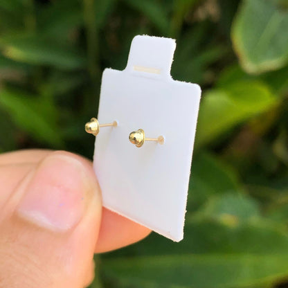 Broqueles Oro 10K Corazón Perla AZ443