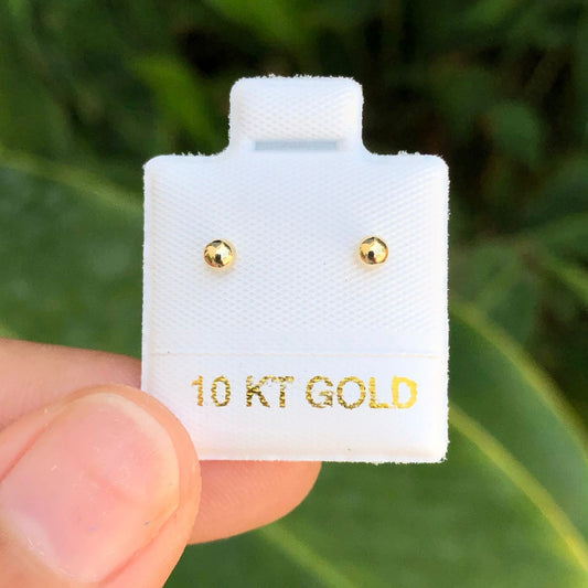 Broqueles Oro 10K Bolita R721