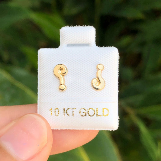 Broqueles Oro 10K Signo AZ405