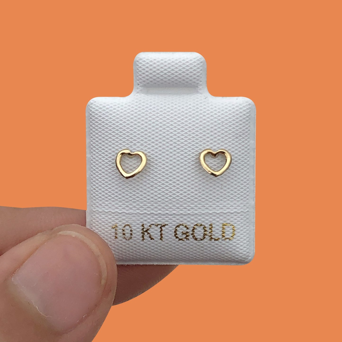Broqueles Oro 10K Corazón R729