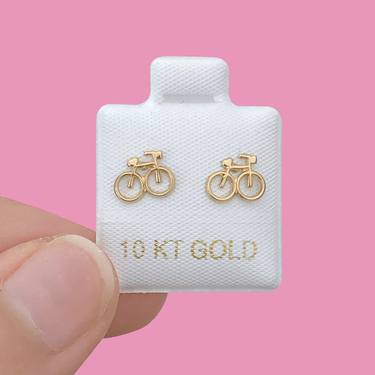 Broqueles BICICLETA Oro10k Az348