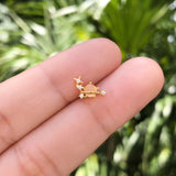 Arete 1pz Planeta Chapa de Oro 18K  Az164