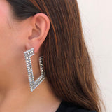 Aretes Cuadro Elegante Brillante 1E2