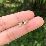 Aretes Mariposa Chapa de Oro Az170