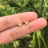 Aretes Mariposa Chapa de Oro Az169