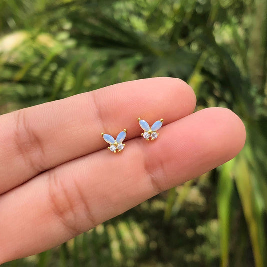 Aretes Mariposa Chapa de Oro AZ21