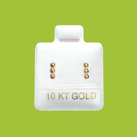 Broqueles Mini Bola Oro 10K Az394