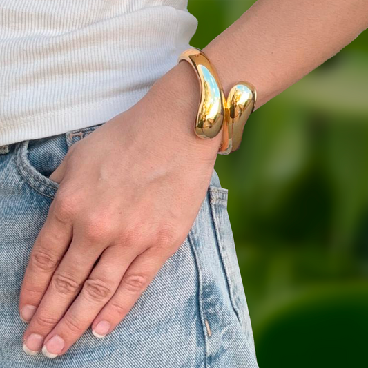 Pulsera Dorada Gotas Encontradas   4E28