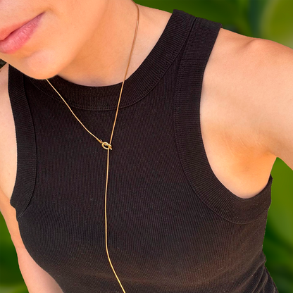 Collar Corbatero Dorado Acero Inoxidable lu