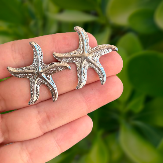Aretes Plateados Estrella de Mar  2P4