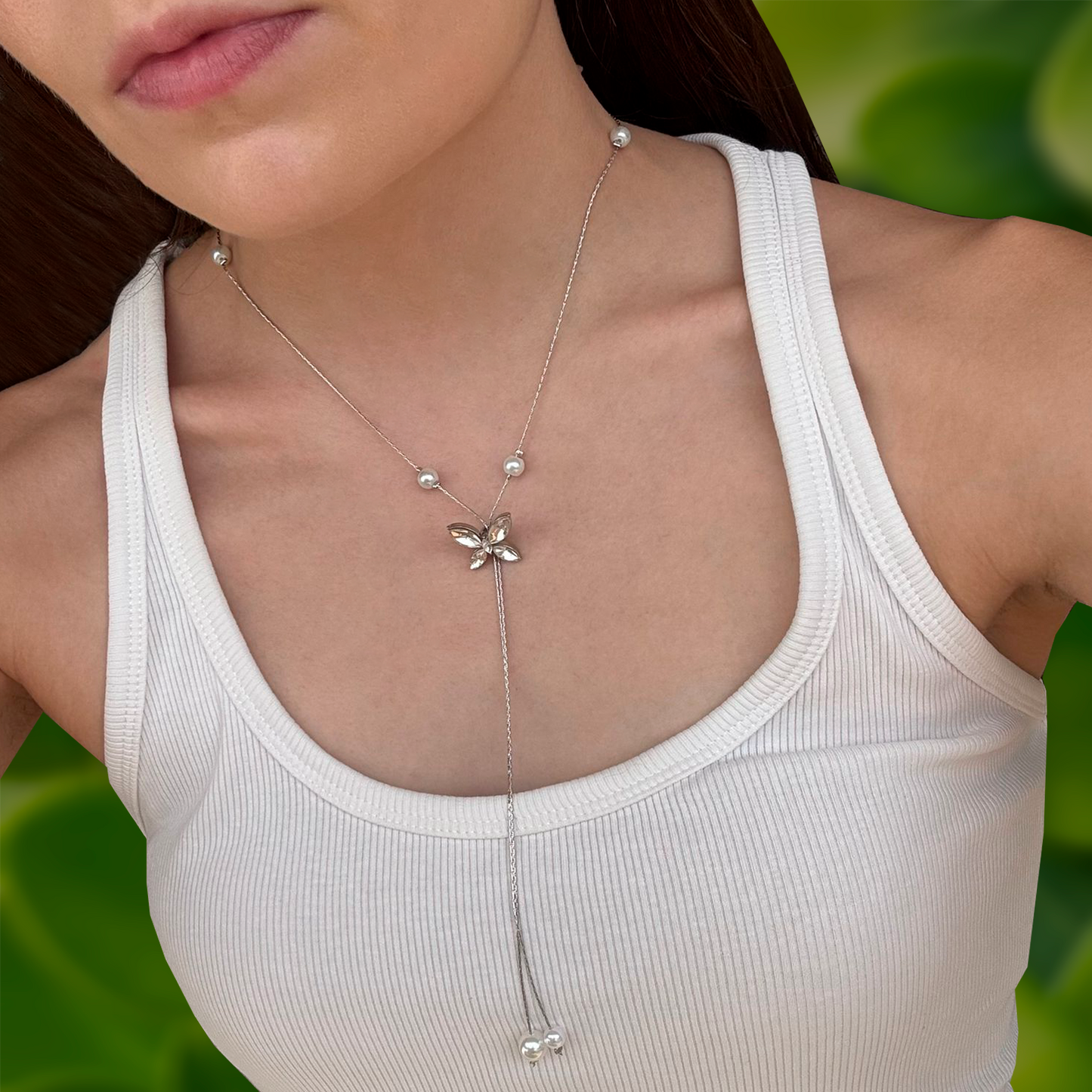 Collar Plateado Corbatero Ajustable Acero Inoxidable  1P4