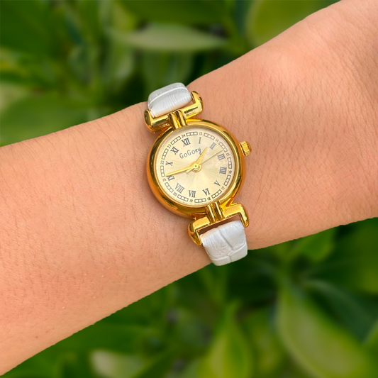 Reloj Dorado y Blanco  Classic Ve1