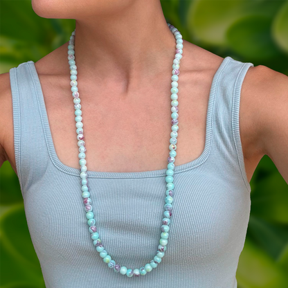 Collar Bolas de Cristal Aqua Suave 1AA6