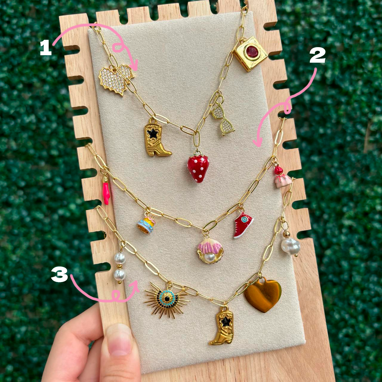 Collar Charms PIEZAS UNICAS Acero Inoxidable
