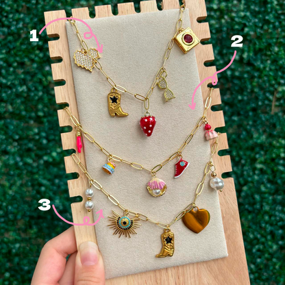 Collar Charms PIEZAS UNICAS Acero Inoxidable
