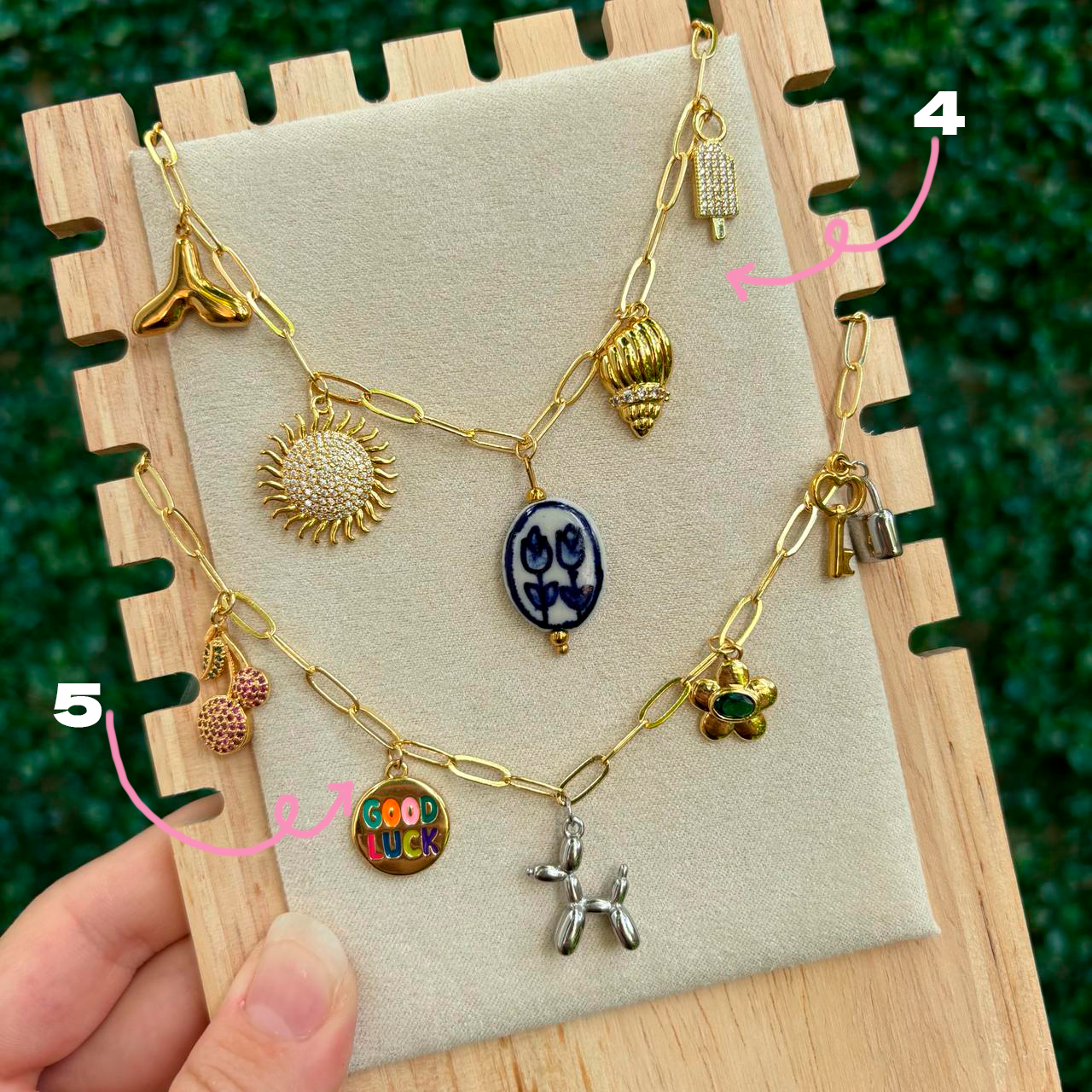 Collar Charms PIEZAS UNICAS Acero Inoxidable
