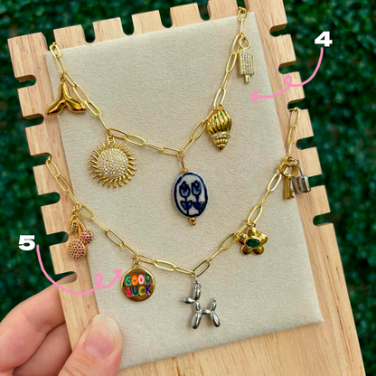 Collar Charms PIEZAS UNICAS Acero Inoxidable
