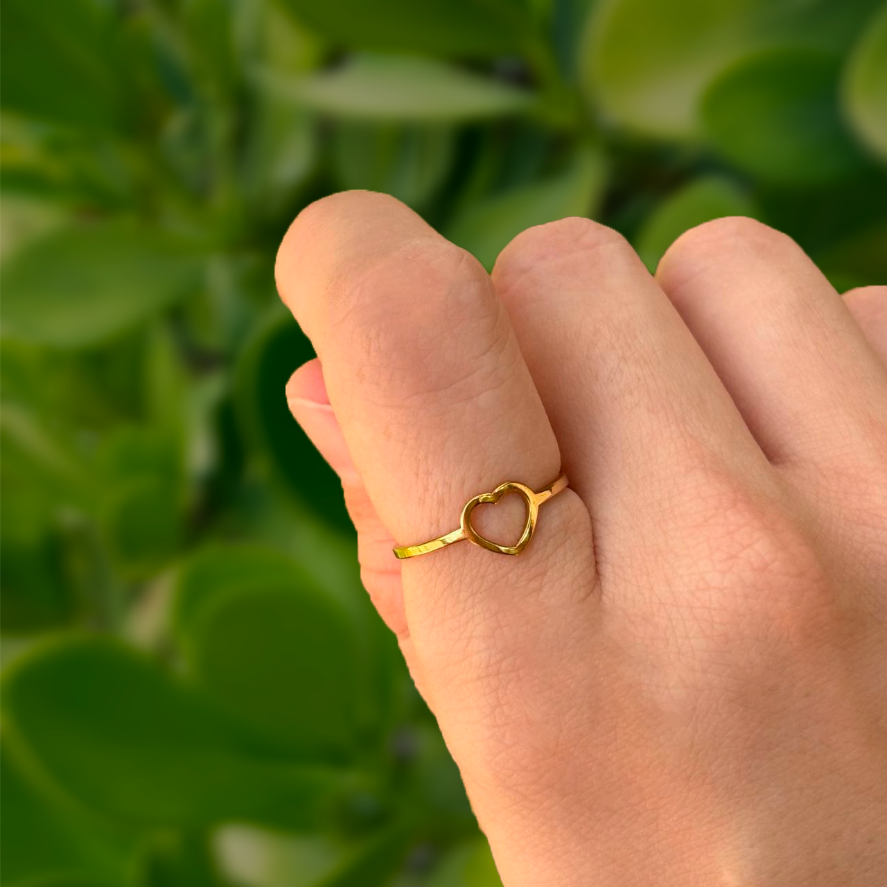 Anillo Dorado Corzón Delineado Acero Inoxidable 1N6