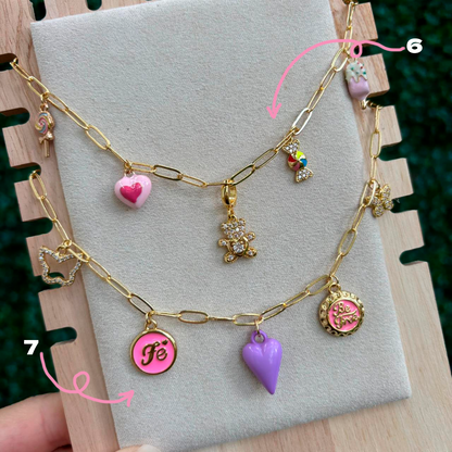 Collar Charms PIEZAS UNICAS Acero Inoxidable