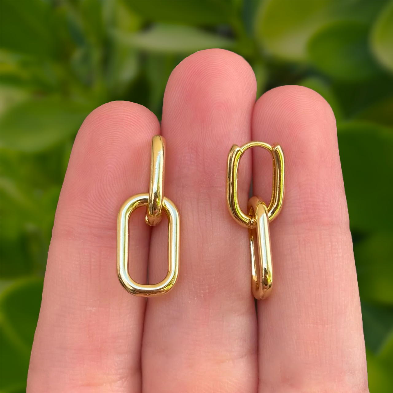 Aretes Dorados Aros Enlazados