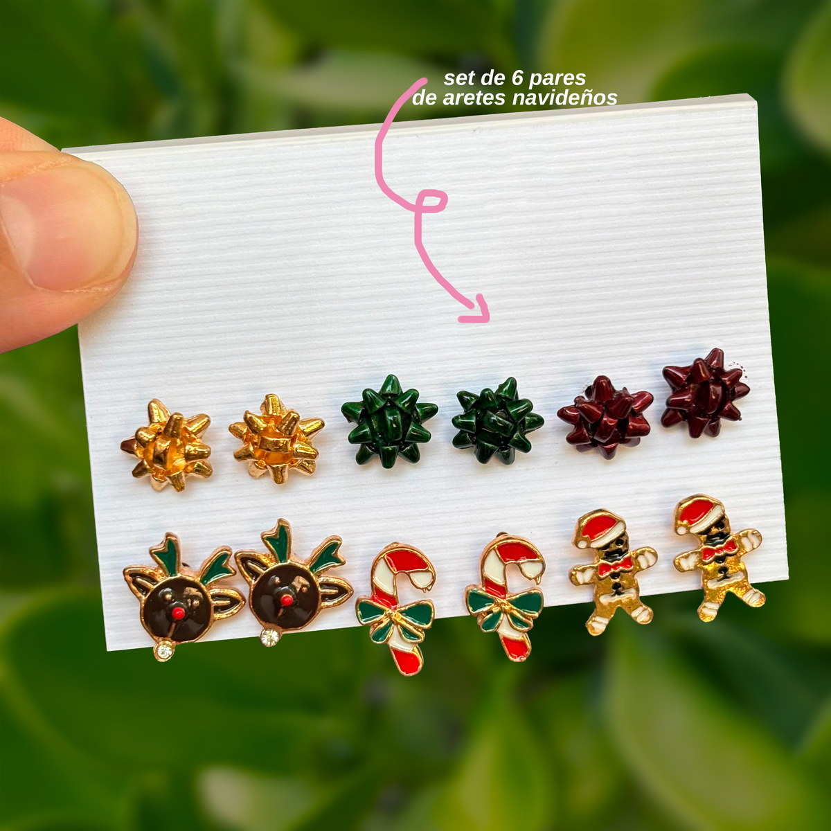 Set Aretes Navideños