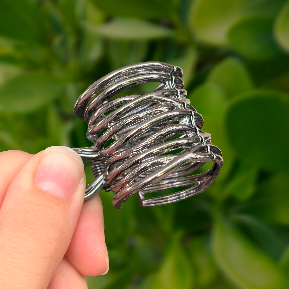 Pinza para Pelo Gris Plomo Metalica