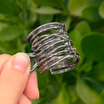Pinza para Pelo Gris Plomo Metalica