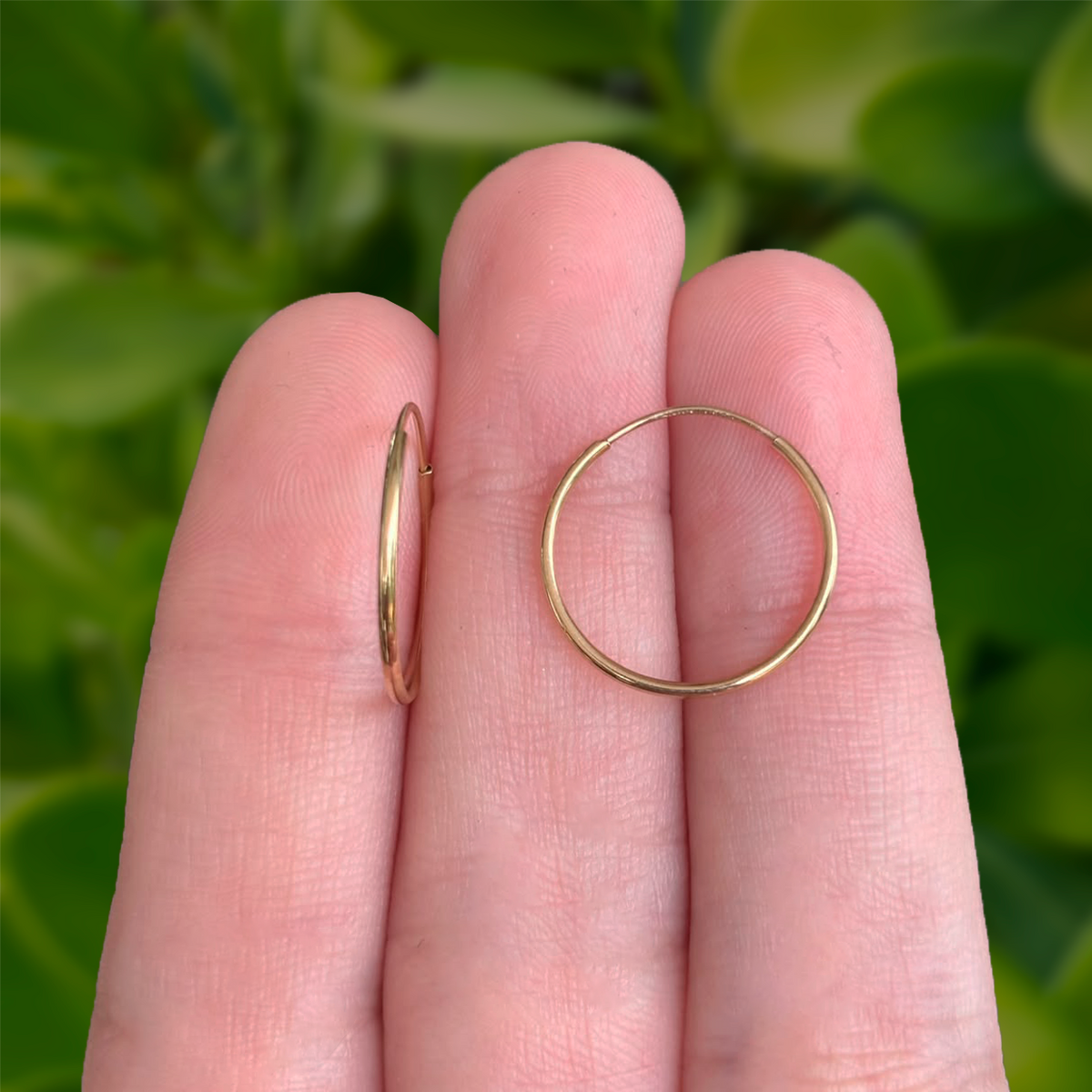 Arracada Dorada 15mm UNA pz Oro 10K