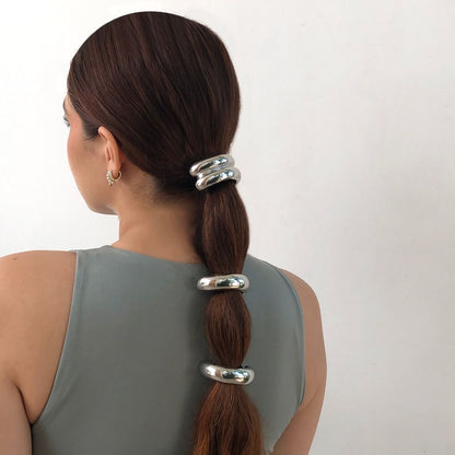 Broche Liga Cabello Hair Cuffs Acero Inox  1AA6