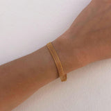 Pulsera Maya Tejida Dorada  Acero Inoxidable   2Y8