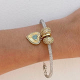 Pulsera Corazon Hermoso Acero Inox  1N4