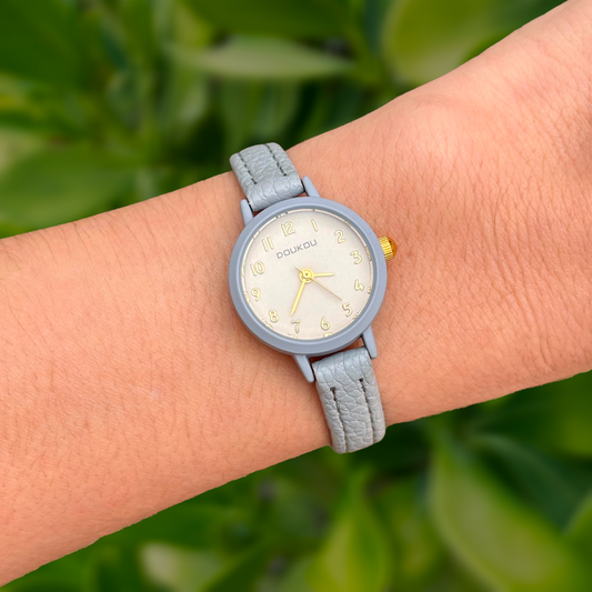 Reloj Grey Redondo de Cuero  3J3