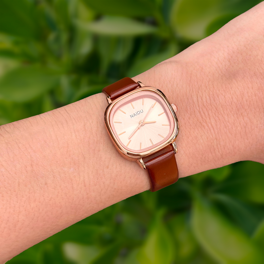 Reloj Oro Rosa Cuadrado 3L5