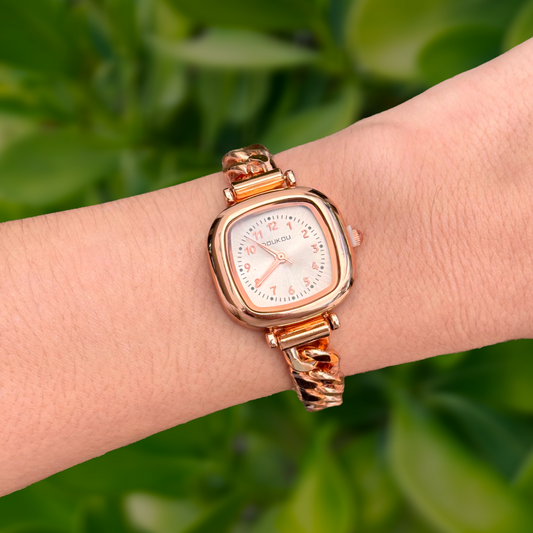 Reloj Oro Rosa Cuadrado 3C3