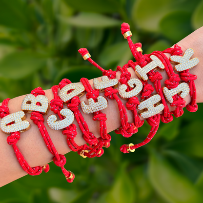 Pulsera Inicial Zirconias Chapa de Oro