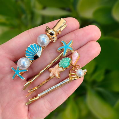 Set de Clips de Cabello Verano Blue 1j4