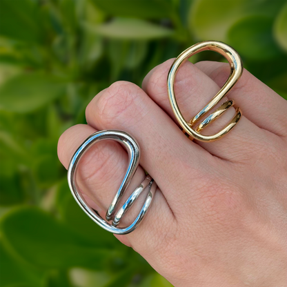Anillo Plateado Garabato  2S1