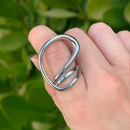 Anillo Plateado Garabato  2S1