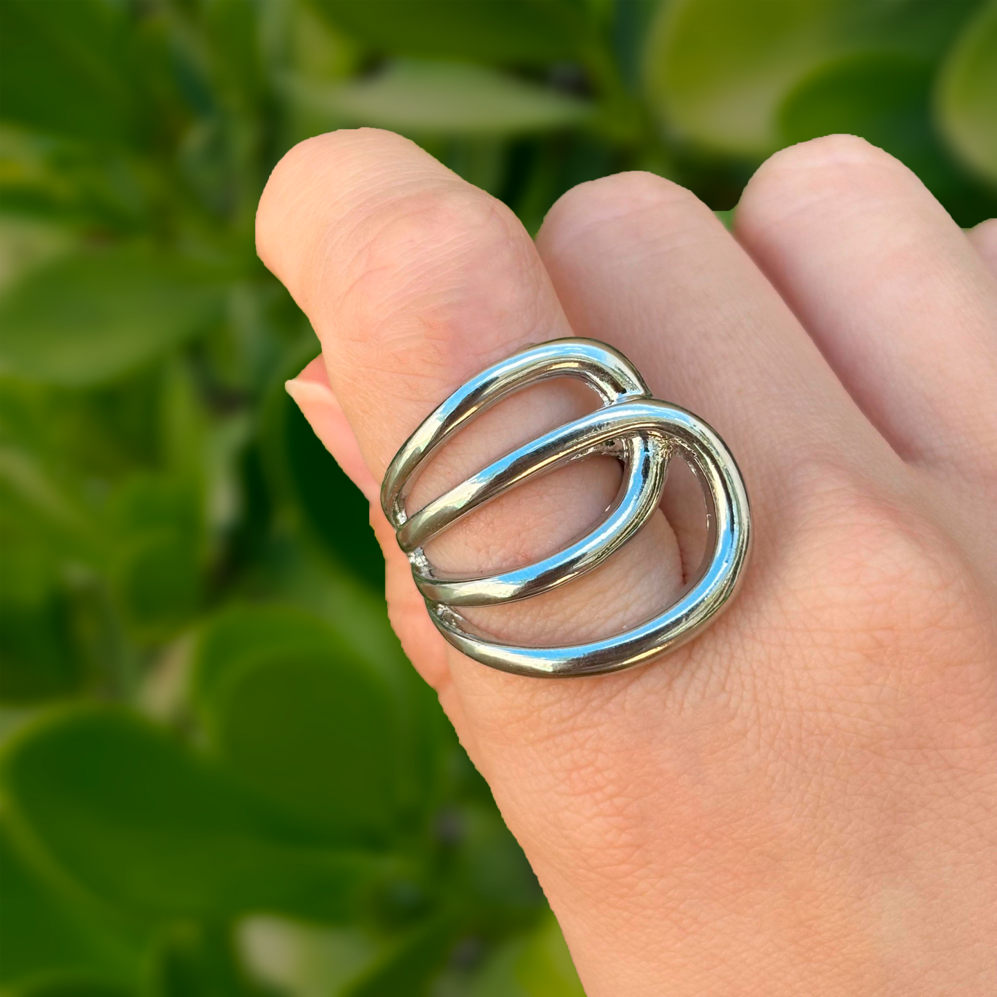 Anillo Plateado Garabato   1G1