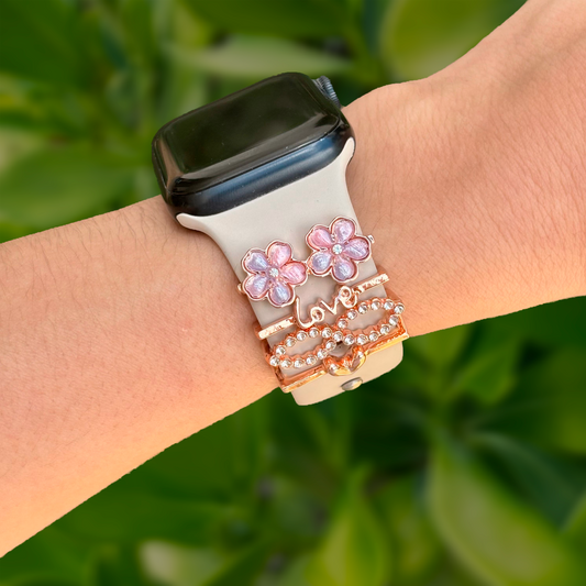 Barras Oro Rosa Adorno para Extensible Apple Watch   4E33