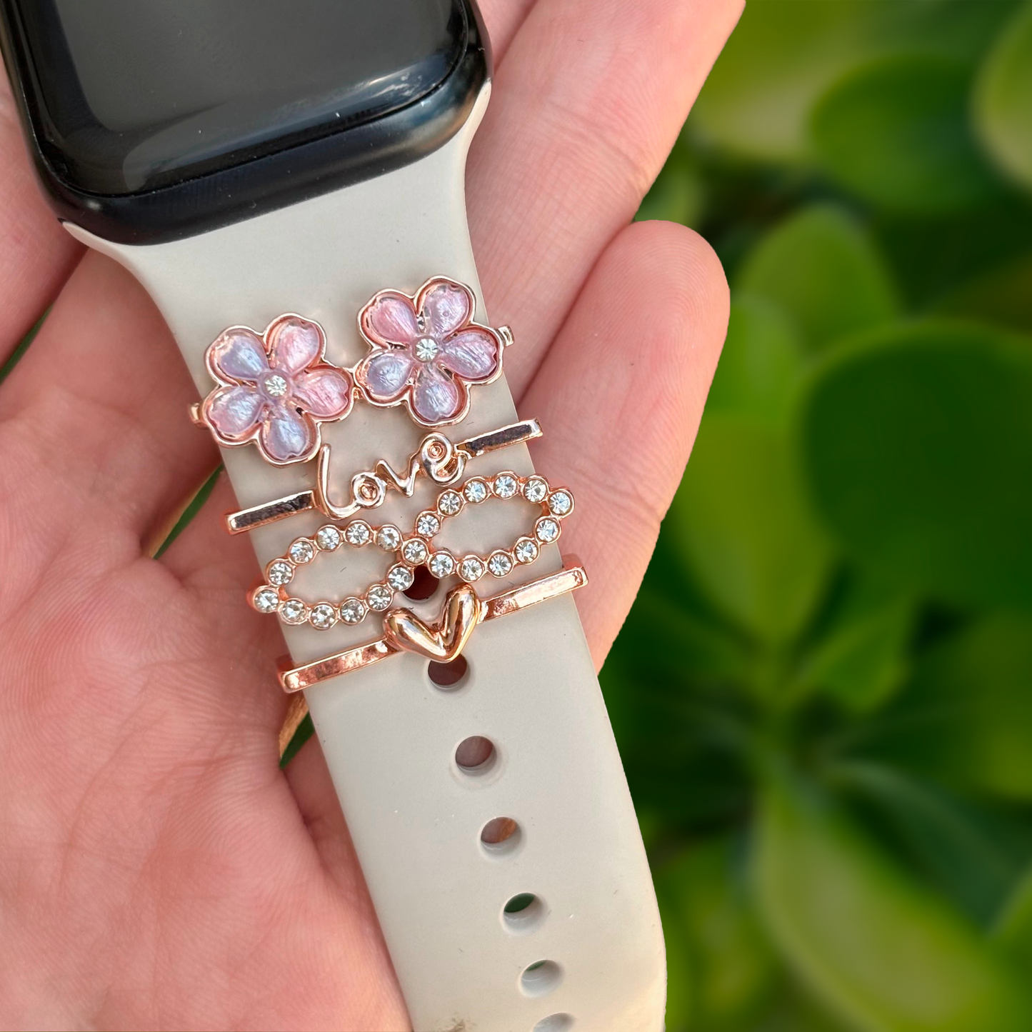 Barras Oro Rosa Adorno para Extensible Apple Watch   4E33
