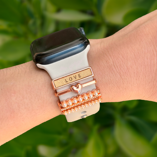 Barras Oro Rosa Adorno para Extensible Apple Watch   4E39