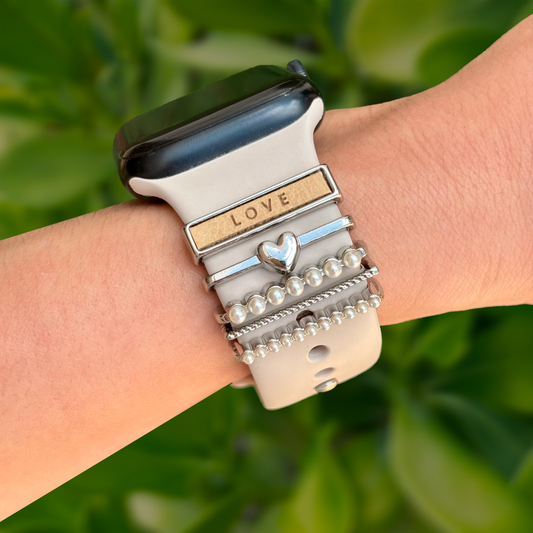 Barras Plateadas Adorno para Extensible Apple Watch   4E37