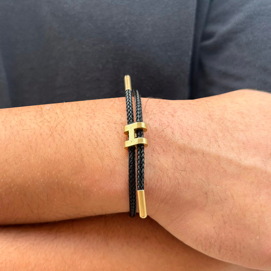 Pulsera Hombre Negro  Acero Inoxidable  3C2