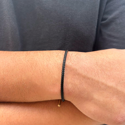Pulsera Hombre Negro  Acero Inoxidable  3C2