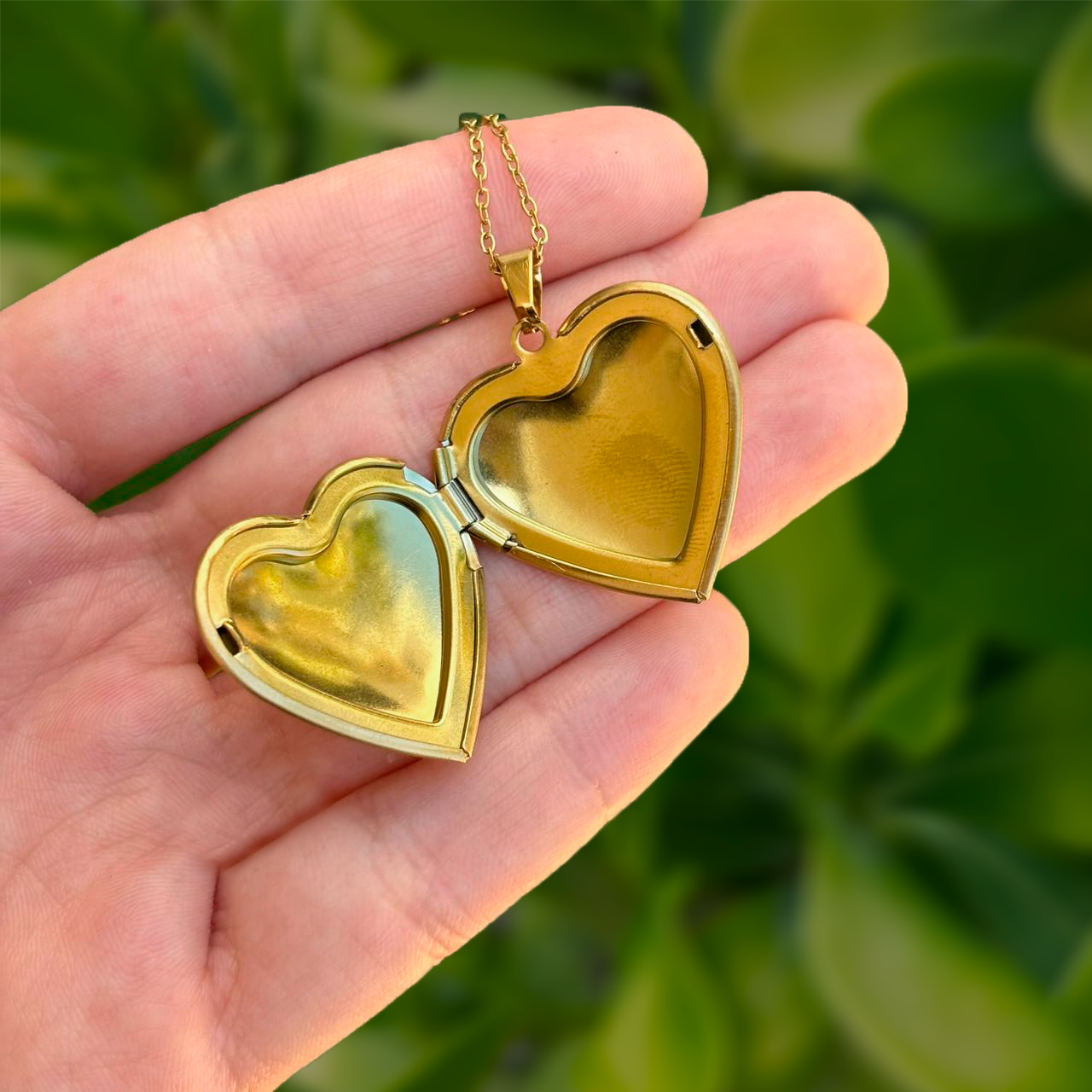 Collar Relicario Corazón Acero de Titanio  1C4