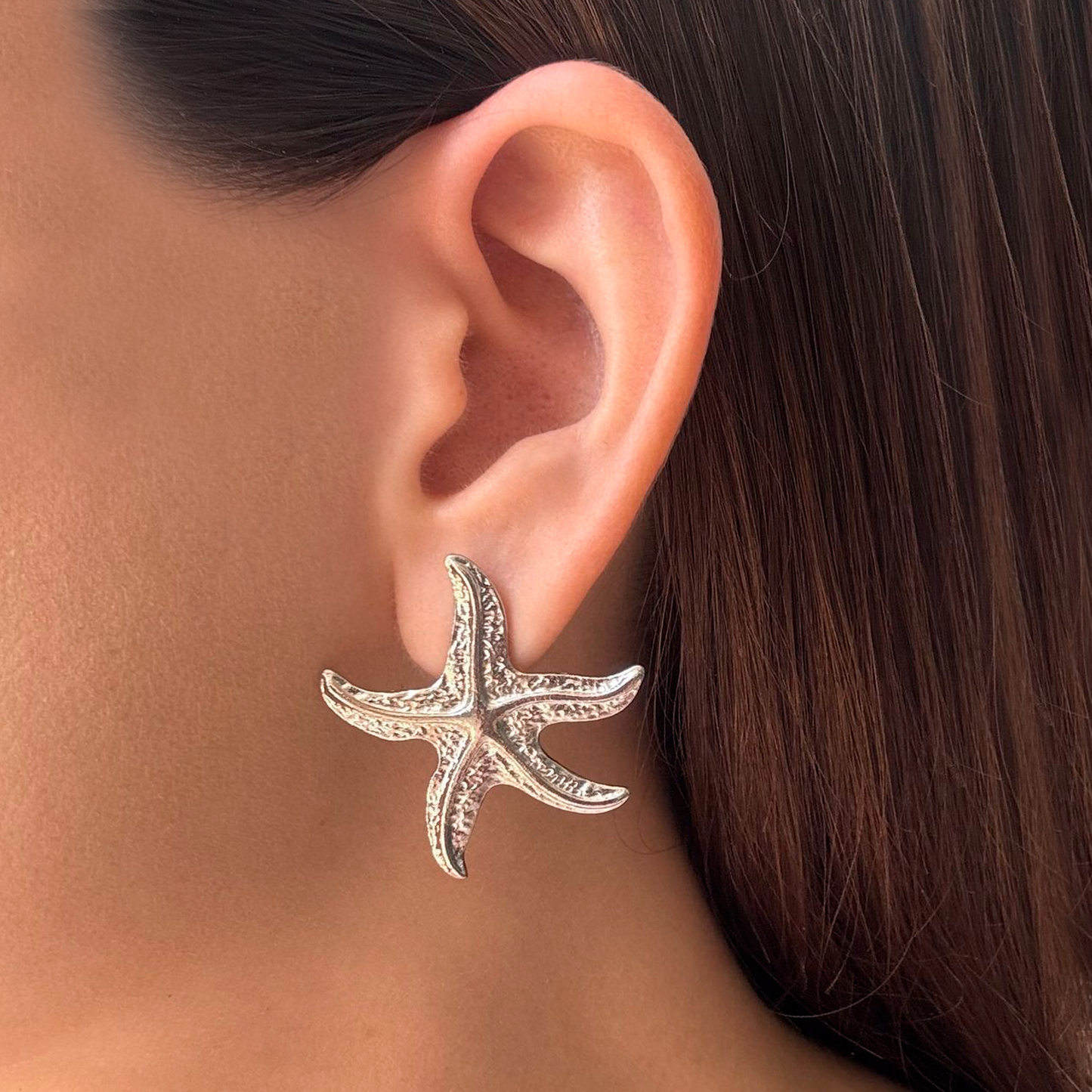 Aretes Plateados Estrella de Mar  2P4