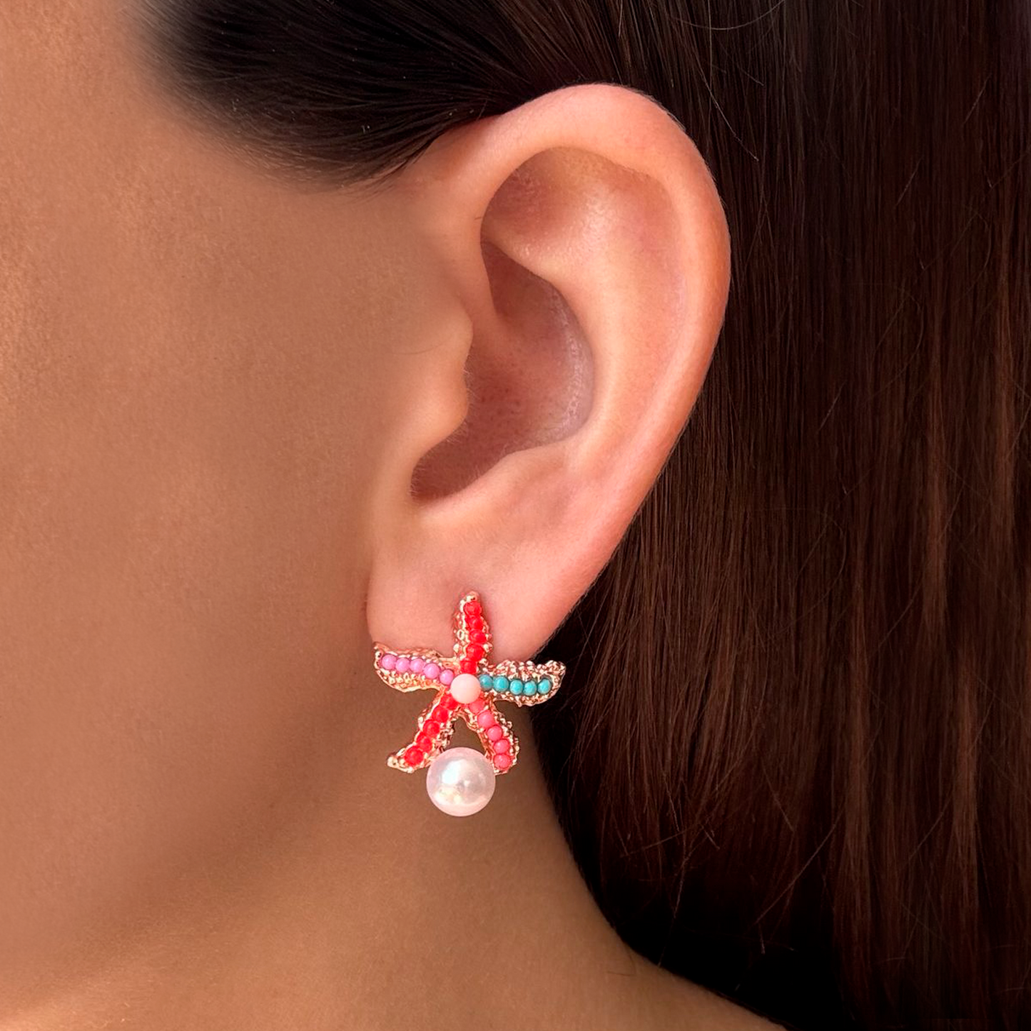 Aretes Estrella de Mar Colores  1Z1